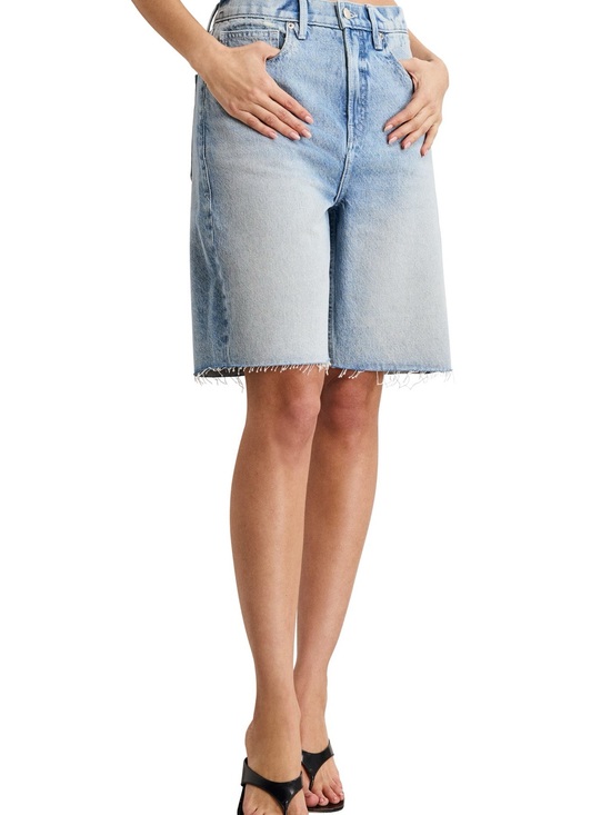 Good American Pants - Good American Aline Bermuda Women’s Light Wash Denim Shorts size 24